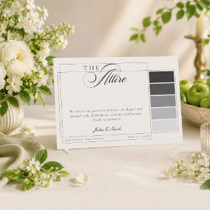 Invitación Código de Vestimenta Formal Caligrafía Marfil Negr