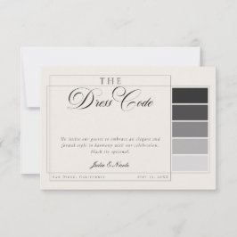 Invitación Código de Vestimenta Formal de Caligrafía de Marfi