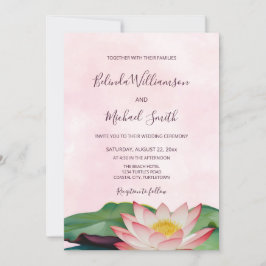 Invitación Código OR | Boda de flores de Lotus