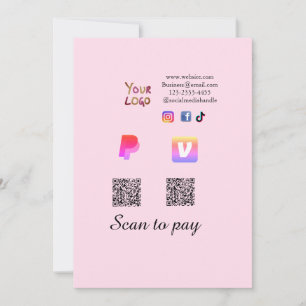Invitación código Q R PayPal venmo escanear pagar añadir rede