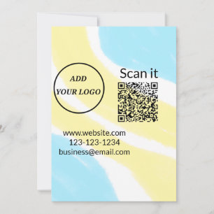 Invitación código q r simple añadir logotipo código de explor