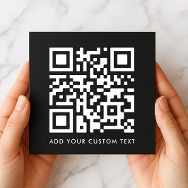 Invitación Código QR | Black Modern Stylish Square