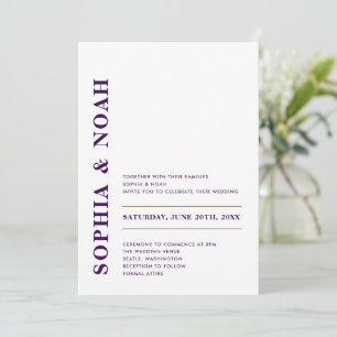 Invitación Código QR Boda blanco moderno mínimo