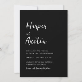 Invitación Código QR Boda de Escritura Moderna