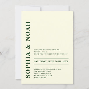 Invitación Código QR Boda de marfil moderno mínimo