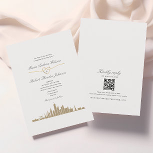 Invitación Código QR Boda de Nueva York