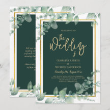 CÓDIGO QR BODA de oro de LeahG Eucalyptus Greenery