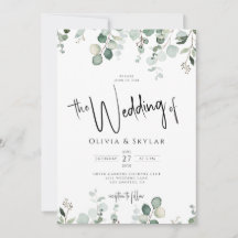 Código QR Botánico Elegante RSVP Todo En Un Boda