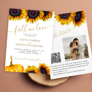 Invitación Código QR Caída en amor detalles del boda de giras