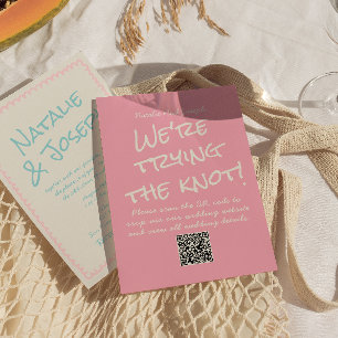Invitación Código QR Colorido Pastel Escrito a Mano Divertido