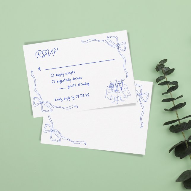 Invitación Código QR contemporáneo dibujado a mano en francés (Subido por el creador)