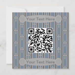 Invitación Código QR Cruz divertido y elegante