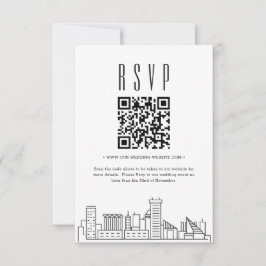 Invitación Código QR de Baltimore Boda RSVP