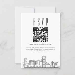 Invitación Código QR de Baltimore Boda RSVP