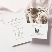 Código QR de Boda Blanco Clásico