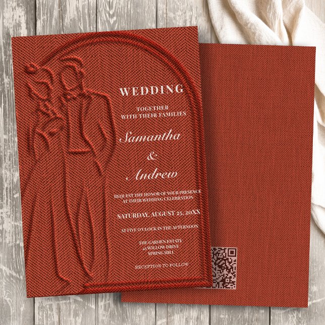 Invitación Código QR de Boda con Arco de Terracota (Subido por el creador)