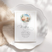 Código QR de Boda de Playa con Estilo Costero
