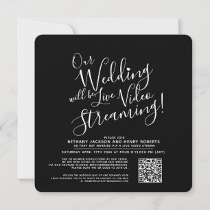 Invitación Código qr de boda de transmisión en directo de fot