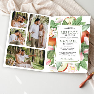 Invitación Código QR de Boda del Huerto de Manzanas Rojas Flo