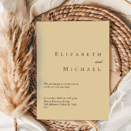 Invitación Código QR de Boda Minimalista Terroso Beige Pálido