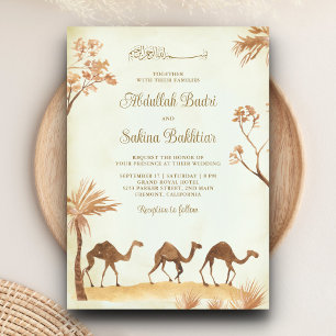 Invitación Código QR de camello del desierto de Oriente Medio