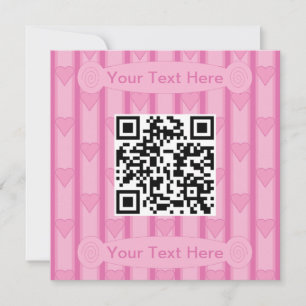 Invitación Código QR de Corazón Divertido y Elegante