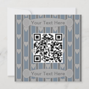Invitación Código QR de Corazón Divertido y Elegante