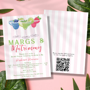 Invitación Código QR de Despedida de Soltera Margs & Matrimon