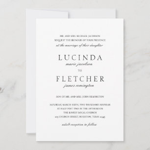Invitación Código QR de dinero antiguo en blanco y negro eleg