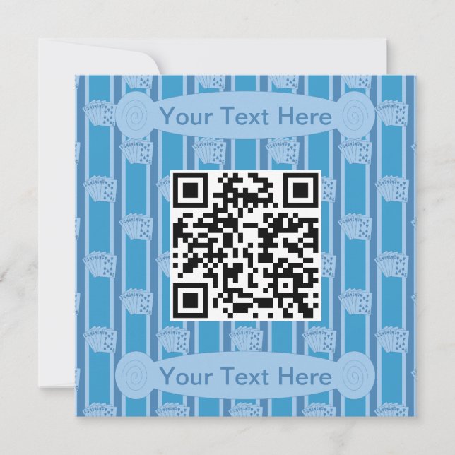 Invitación Código QR de escalera real divertida y elegante (Anverso)