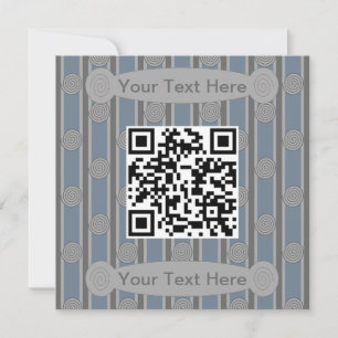 Invitación Código QR de espiral divertida y divertida