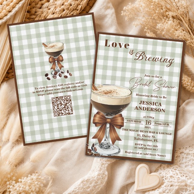 Invitación Código QR de Espresso para Despedida de Soltera 'E (Subido por el creador)