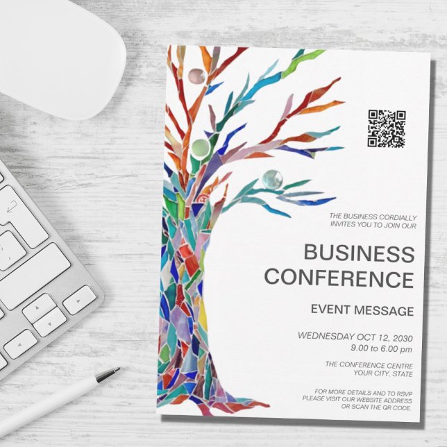 Invitación Código QR de evento de conferencia de negocios (Subido por el creador)