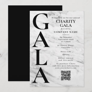Invitación Código QR de evento de recaudación de fondos de ga