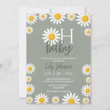 Código QR de foto de Baby Shower Oh Baby Daisy Neu