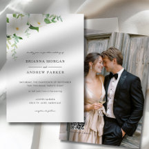 Código QR de foto de boda de magnolia floral elega