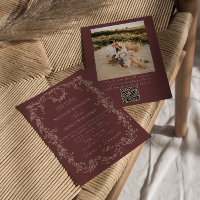 Código QR de Foto de Zapatos de Tacón Floral Retro