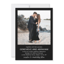 Código QR de Foto Negra Limpia Boda Moderna