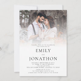 Invitación Código QR de Foto Simple para Boda