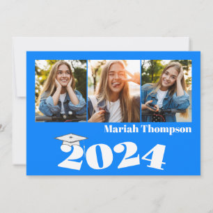 Invitación Código QR de graduación de varias fotos de la prom