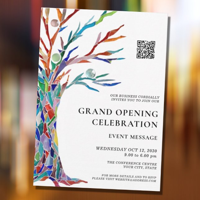 Invitación Código QR de inauguración de negocio (Subido por el creador)