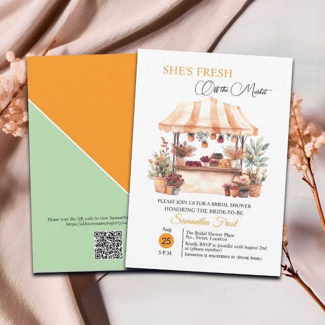 Invitación Código QR de la ducha de novia 'Fuera del mercado' (Subido por el creador)