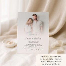 Invitación Código QR de la escritura superpuesta de foto mini