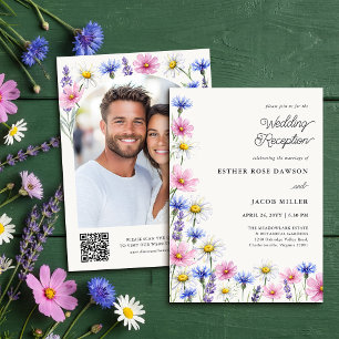 Invitación Código QR de la foto de la recepción de boda de fl
