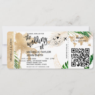 Invitación Código QR de la Isla del Mapa Mundial
