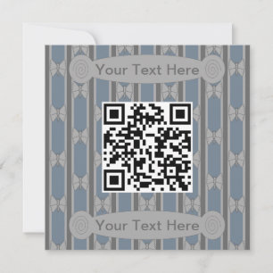 Invitación Código QR de Mariposa Divertida y Elegante