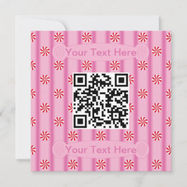 Invitación Código QR de menta rosa divertida y elegante