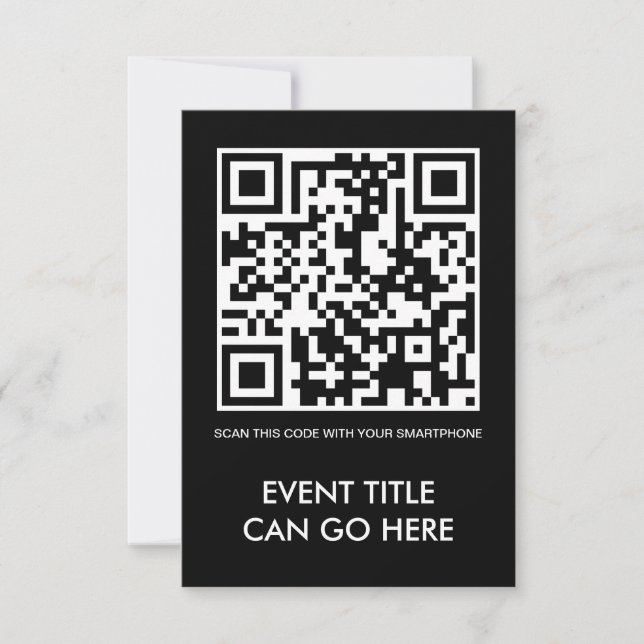 Invitación código QR de personalizable (Anverso)