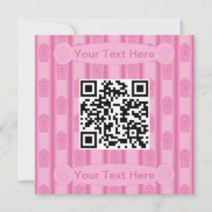 Invitación Código QR de piopcorn divertido y divertido