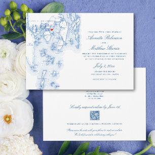 Invitación Código QR de respuesta RSVP para la boda todo en u